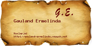 Gauland Ermelinda névjegykártya